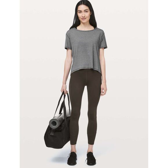 Lululemon In Movement 7/8 Tight Everlux Dark Olive Green Leggings - Picture 8 of 8